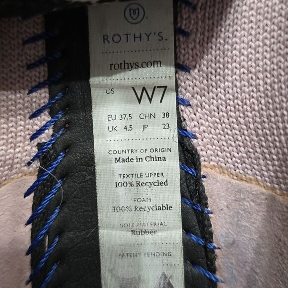 - Rothys light pink Birdseye flats size 7 - Picture 7 of 8